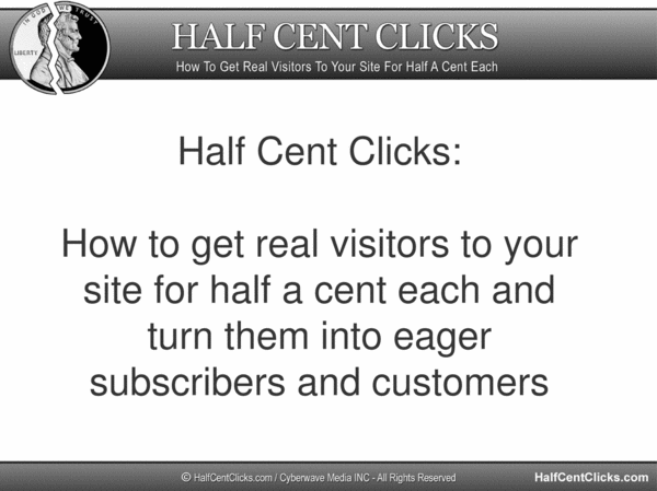 Product picture How to get real visitors to your site for half a cent